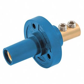 HUBBELL Receptacle Blue Female Taper Nose Double, 20TP75