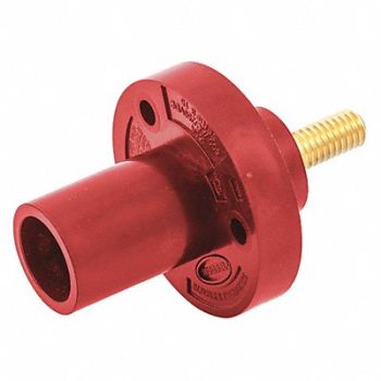 HUBBELL Receptacle Stud Red Male Taper, 20TP79