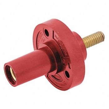 HUBBELL Receptacle Stud Red Taper Nose, 20TP84