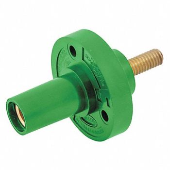 HUBBELL Receptacle Stud Grn Female Taper, 20TP86
