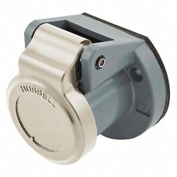 HUBBELL Single Pole Connector Weather Cover Wht, 20TP98