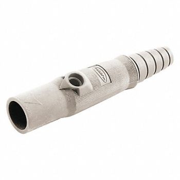 HUBBELL Single Pole Connector Male White, 20TR46