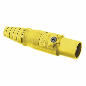 HUBBELL Connector 3R 4X 12 Male Ylw 2/0 to 4/0, 20TR54
