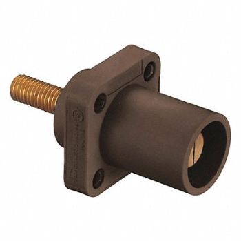 HUBBELL Receptacle 4 to 4/0 Male Brwn Taper, 20TR64