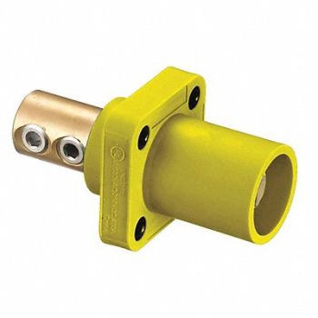 HUBBELL Receptcle Male Ylw 4 to 4/0 Double Set, 20TR69