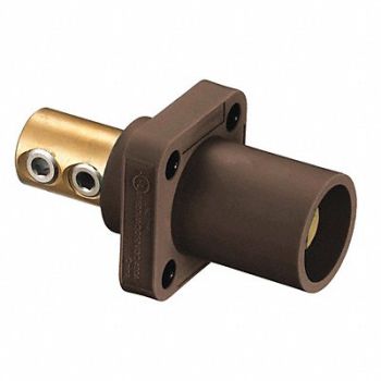 HUBBELL Receptacle Brwn Male 4-4/0 Double Set, 20TR70