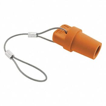 HUBBELL Single Pole Connector Cover Male Orange, 20TR71