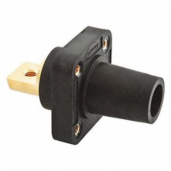 HUBBELL Receptacle Black Female Double Set Screw, 20TR77