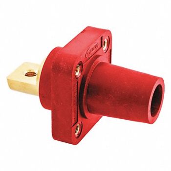 HUBBELL Receptacle Taper Nose 4-4/0 Female Red, 20TR82