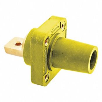 HUBBELL Receptacle Female Ylw Taper Double Set, 20TR84