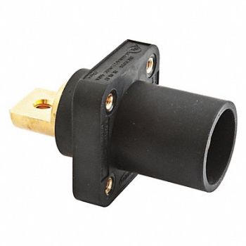 HUBBELL Receptacle Double Set Male Blk Taper, 20TR85