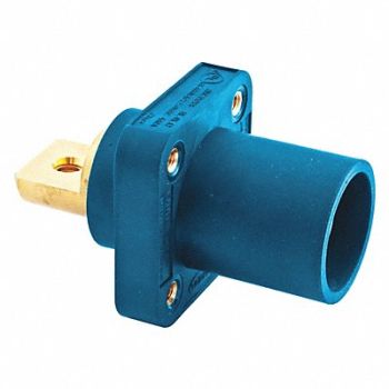 HUBBELL Receptacle Double Set Screw Blue Male, 20TR86