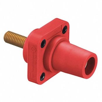 HUBBELL Receptacle Female Red Taper Nose Stud, 20TR98