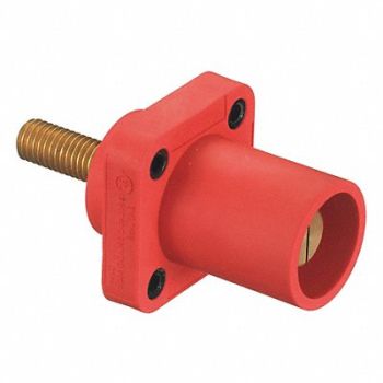 HUBBELL Receptacle Red Male Threaded Stud, 20TT07