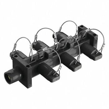 HUBBELL Distribution Block 600VAC/250VDC Blk, 20TT14
