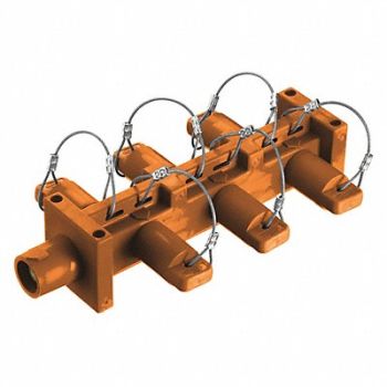 HUBBELL Distribution Block 600VAC/250VDC Org, 20TT18