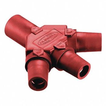 HUBBELL Triple Connctr Red Taper Nose Ser 16, 20TT64