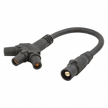 HUBBELL Triple Connctr Blk 300/400AC/DC Taper, 20TT65