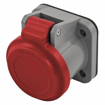 HUBBELL Single Pole Connector Non-Met Cover Red, 20TT83