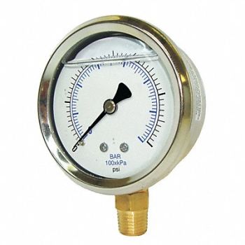 PIC GAUGES Pressure Gauge 1/8 in NPT 2 in, 20TV03