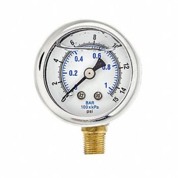 PIC GAUGES Pressure Gauge 1/8 in NPT 1-1/2in, 20TU79