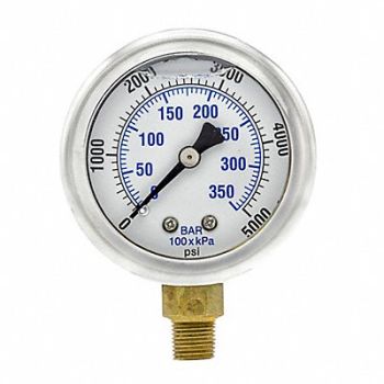 PIC GAUGES Pressure Gauge 1/8 in NPT 2 in, 20TV11