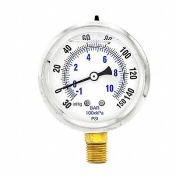 PIC GAUGES Compound Gauge 1/4 in NPT 2-1/2 in, 20TV19