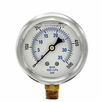 PIC GAUGES Pressure Gauge 1/4 in NPT 2-1/2 in, 20TV27