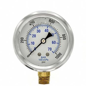 PIC GAUGES Pressure Gauge 1/4 in NPT 2-1/2 in, 20TV30