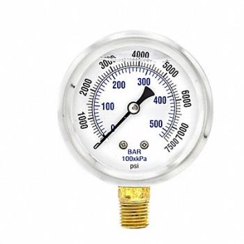 PIC GAUGES Pressure Gauge 1/4 in NPT 2-1/2 in, 20TV36