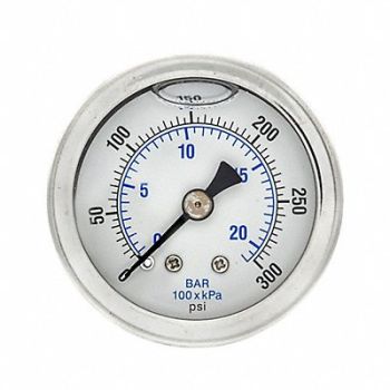 PIC GAUGES Pressure Gauge 1/8 in NPT 1-1/2 in, 20TV91