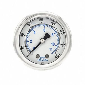 PIC GAUGES Pressure Gauge 1/8 in NPT 2 in, 20TW17