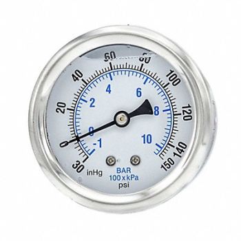 PIC GAUGES Compound Gauge 1/4 in NPT 2-1/2 in, 20TW32
