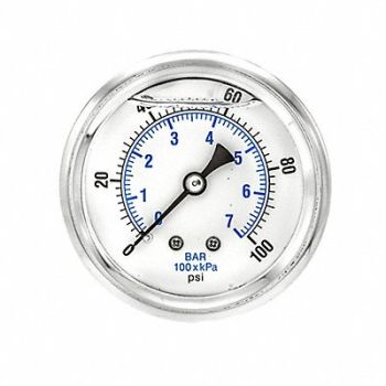 PIC GAUGES Pressure Gauge 1/4 in NPT 2-1/2 in, 20TW36
