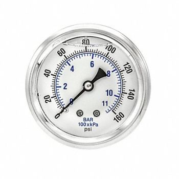 PIC GAUGES Pressure Gauge 1/4 in NPT 2-1/2 in, 20TW37