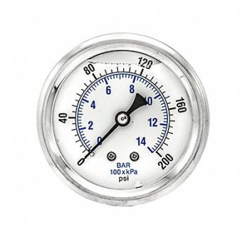 PIC GAUGES Pressure Gauge 1/4 in NPT 2-1/2 in, 20TW38