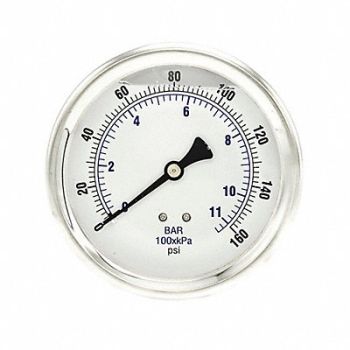 PIC GAUGES Pressure Gauge 1/4 in NPT 4 in, 20TW58