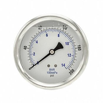 PIC GAUGES Pressure Gauge 1/4 in NPT 4 in, 20TW59