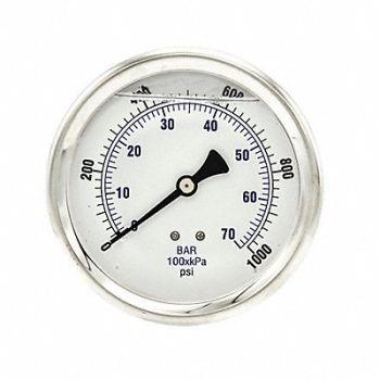 PIC GAUGES Pressure Gauge 1/4 in NPT 4 in, 20TW62