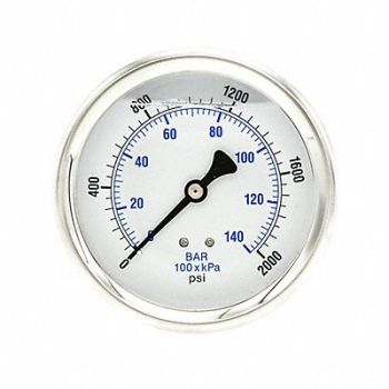 PIC GAUGES Pressure Gauge 1/4 in NPT 4 in, 20TW64