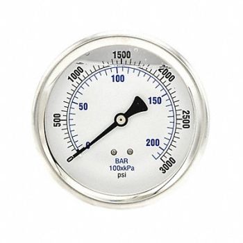 PIC GAUGES Pressure Gauge 1/4 in NPT 4 in, 20TW65