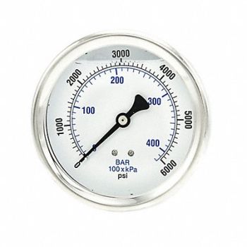 PIC GAUGES Pressure Gauge 1/4 in NPT 4 in, 20TW67