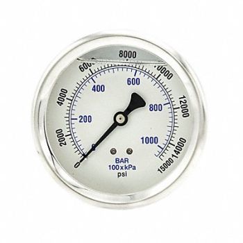 PIC GAUGES Pressure Gauge 1/4 in NPT 4 in, 20TW69