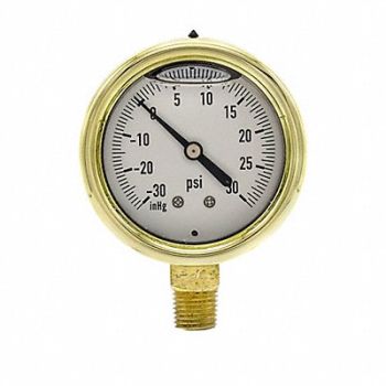 PIC GAUGES Compound Gauge 1/4 in NPT 2-1/2 in, 20TY10