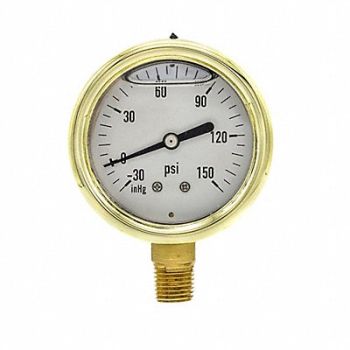 PIC GAUGES Compound Gauge 1/4 in NPT 2-1/2 in, 20TY12