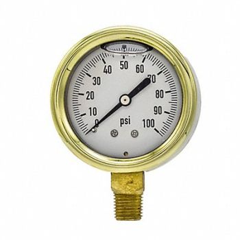 PIC GAUGES Pressure Gauge 1/4 in NPT 2-1/2 in, 20TY15