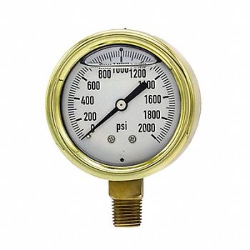 PIC GAUGES Pressure Gauge 1/4 in NPT 2-1/2 in, 20TY22