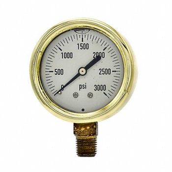 PIC GAUGES Pressure Gauge 1/4 in NPT 2-1/2 in, 20TY23