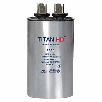 TITAN HD Motor Run Capacitor 25 MFD 3 3/8 H, 20UD32