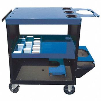 HUOT Welding Cart Casters 35 in H Blue, 20UH12